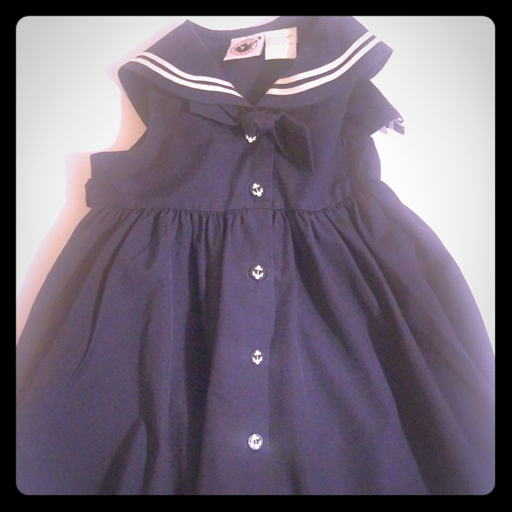 Nautical navy blue dress